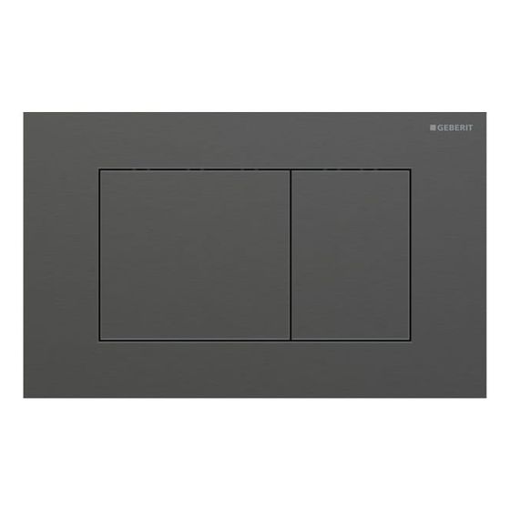 Geberit Sigma40 Betätigungsplatte, eckig, 2-Mengen-Spülung Platte, Taste Schwarzchrom / gebürstet, Easy to Clean-beschichtet