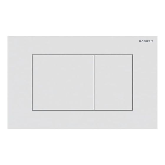Geberit Sigma40 Betätigungsplatte, eckig, 2-Mengen-Spülung Platte, Taste Weiß matt, Easy to Clean-beschichtet
