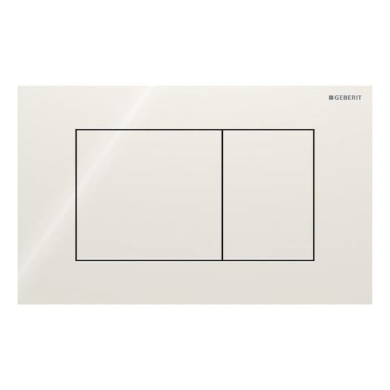 Geberit Sigma40 Betätigungsplatte, eckig, 2-Mengen-Spülung Platte, Taste Sandgrau, Glas glänzend