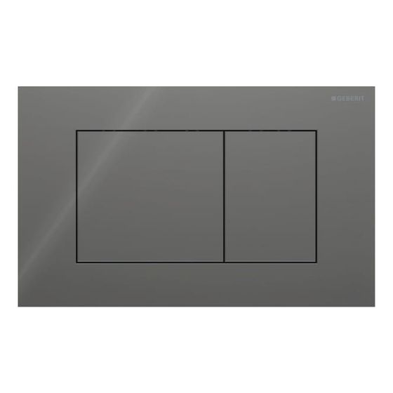 Geberit Sigma40 Betätigungsplatte, eckig, 2-Mengen-Spülung Platte, Taste Lava, Glas glänzend