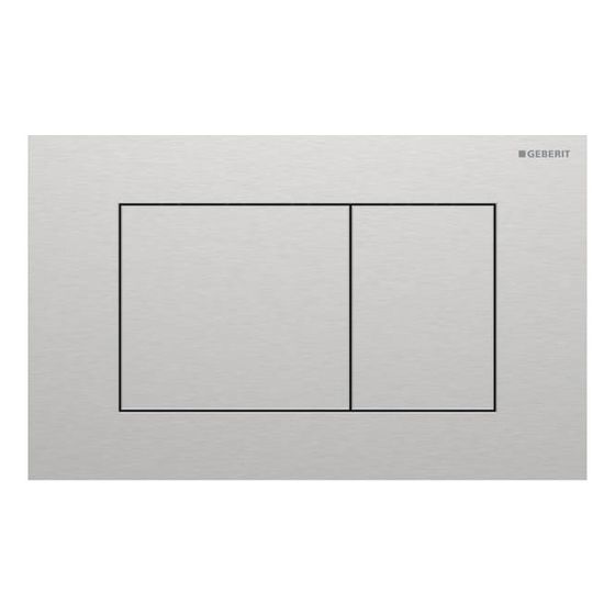 Geberit Sigma40 Betätigungsplatte, eckig, 2-Mengen-Spülung Platte, Taste gebürstet, Easy to Clean-beschichtet