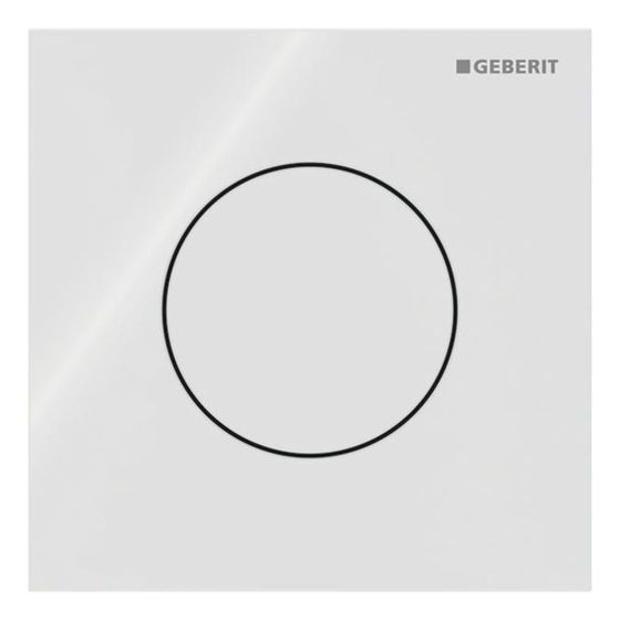 Geberit Betätigungsplatte für Urinalsteuerung Typ 40, rund, pneumatisch, 12,5x12,5x0,4cm, Weiß, 246118SI1