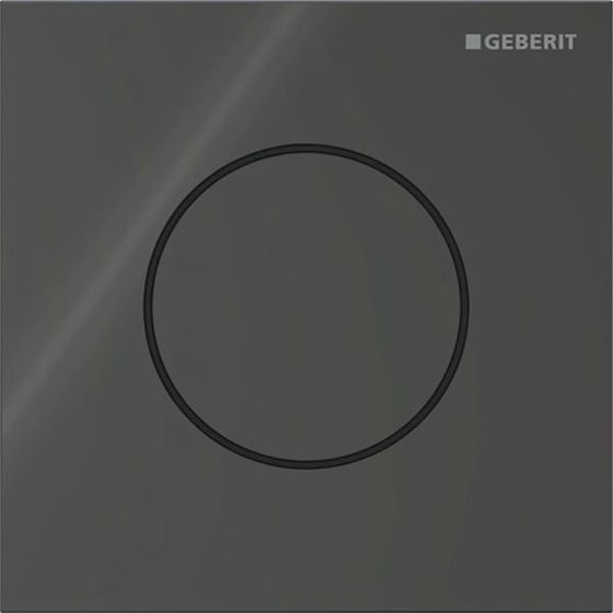 Geberit Betätigungsplatte für Urinalsteuerung Typ 40, rund, pneumatisch, 12,5x12,5x0,4cm, Schwarz, 246118SJ1