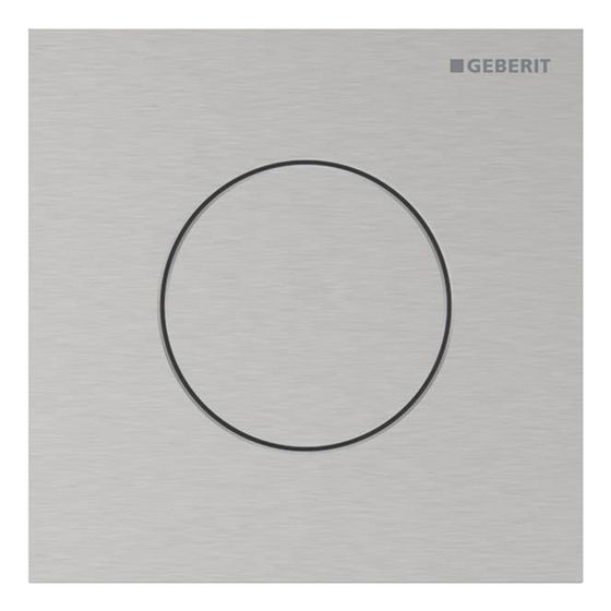 Geberit Betätigungsplatte für Urinalsteuerung Typ 40, rund, pneumatisch, 125x125x2mm, Gebürstet, Easy to Clean, 246118FW1