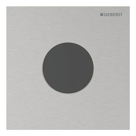 Geberit Betätigungsplatte für Urinalsteuerungen Typ 40, rund, gebürstet, 12,5x12,5x0,2cm, 246120FW1
