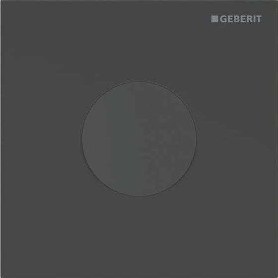Geberit Abdeckplatte für Urinalsteuerung Typ 40, rund, Easy to Clean, 12,5x12,5x0,2cm, Schwarz matt, 246120141