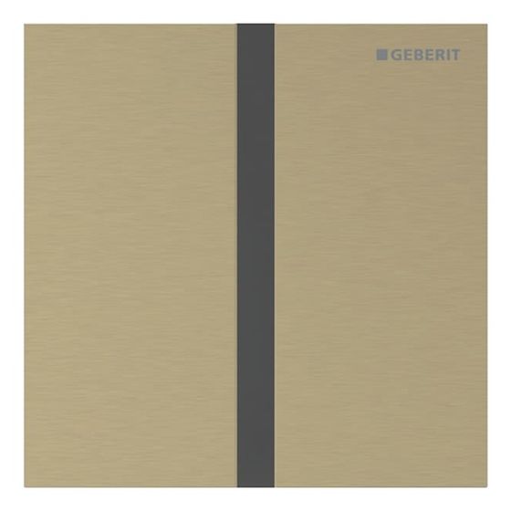 Geberit Typ 40 Betätigungsplatte für Urinalsteuerung, eckig, Messing gebürstet, 12,5x12,5x0,2cm, 246121QF1
