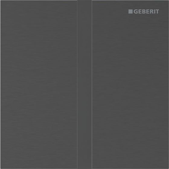 Geberit Abdeckplatte für Urinalsteuerungen Typ 40, eckig, 12,5x12,5x0,2cm, schwarzchrom gebürstet, 246121QD1