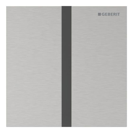 Geberit Betätigungsplatte für Urinalsteuerungen Typ 40, eckig, gebürstet, 12,5x12,5x0,2cm, 246121FW1