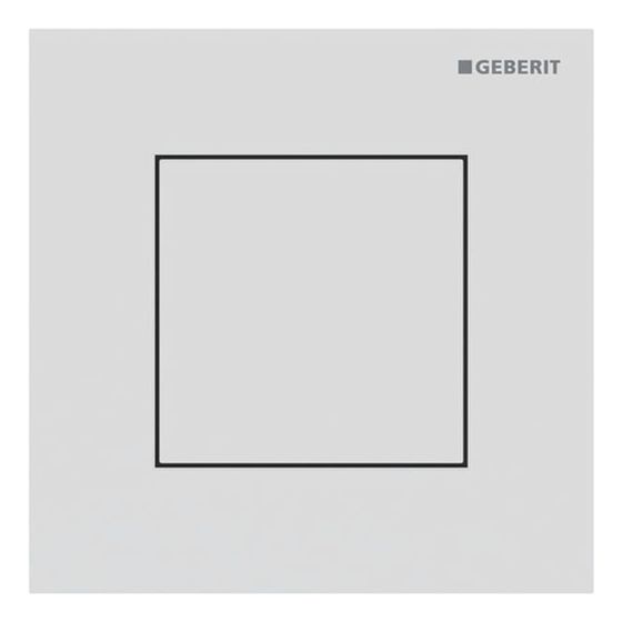Geberit Typ 40 Betätigungsplatte für Urinalsteuerung, pneumatisch, eckig, easy-to-clean, 12,5x12,5x0,2cm, Weiß Matt