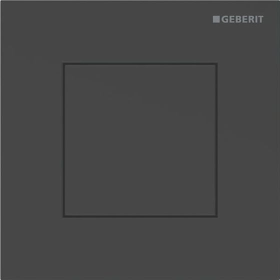 Geberit Betätigungsplatte Typ 40 für Urinalsteuerung, eckig, pneumatisch, 125x125x2mm, Schwarz matt, Easy to Clean, 246119141