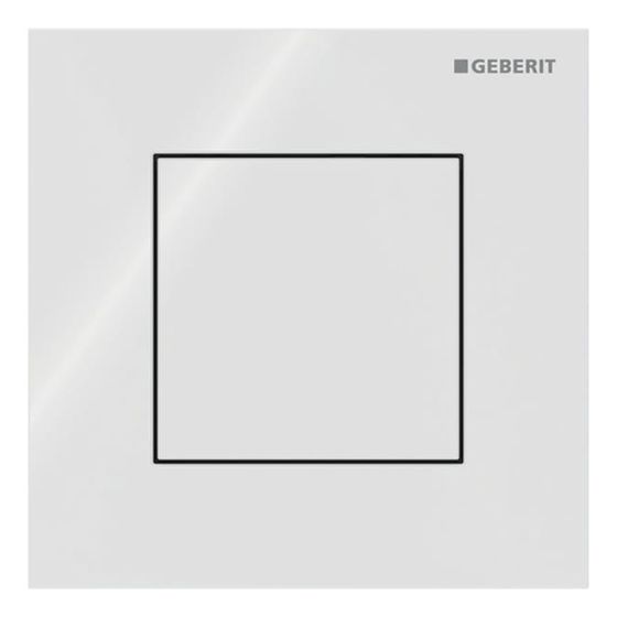 Geberit Typ 40 Betätigungsplatte für Urinalsteuerung, eckig, pneumatisch, 12,5x12,5x0,4cm, Weiß, 246119SI1