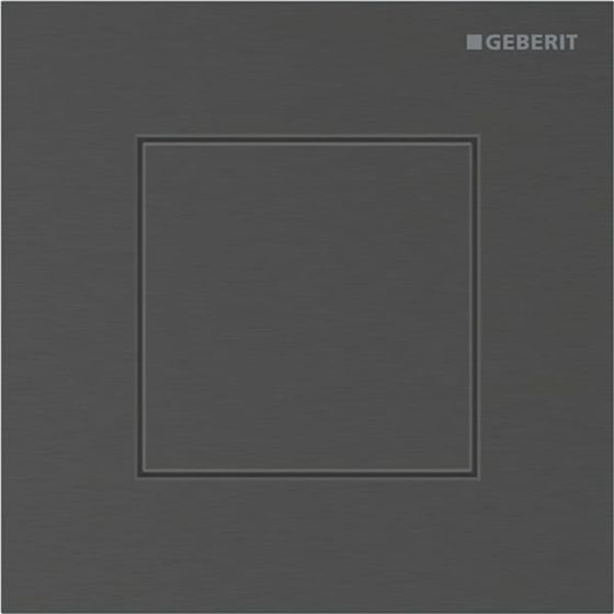 Geberit Betätigungsplatte für Typ 40 Urinalsteuerung, eckig, Easy to Clean, 12,5x12,5x0,2cm, schwarzchrom, 246119QD1