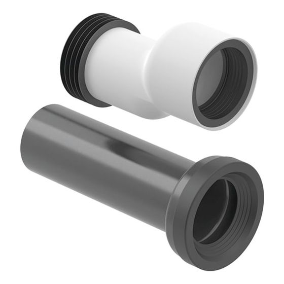 Geberit Anschlussset für Stand-WC TurboFlush, Abgang horizontal, 90mm, Kunststoff, 152062001