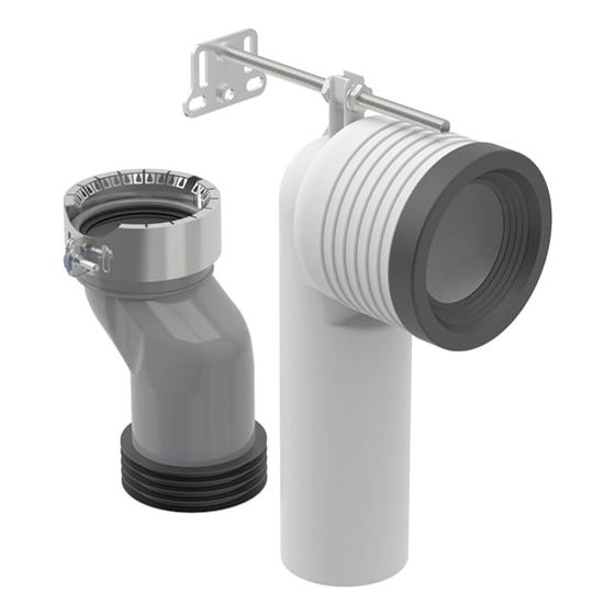 Geberit Anschlussset für Stand-WC iCon TurboFlush, 90mm, PVC/ABS, 152063001