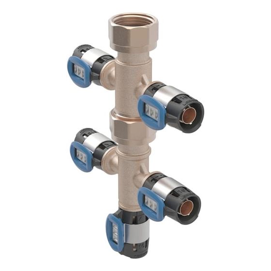 Geberit Verteilerspinne mit FlowFit Pressanschlüssen, 16 x 3/4