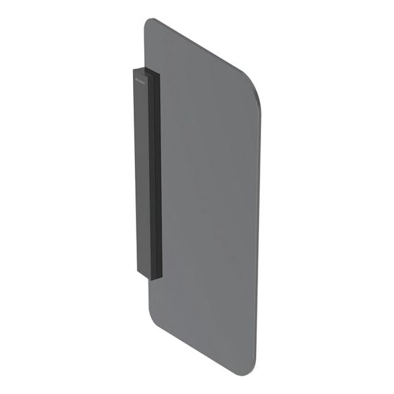 Geberit Urinaltrennwand, Halter Schwarz matt, Glas Anthrazit/satiniert, 115205CD1