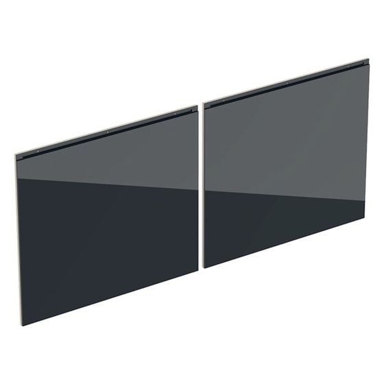 Geberit Set Schubladenfronten für Unterschrank für Doppelwaschtisch Schwarz, Breite Waschtisch 120cm