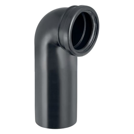 Geberit PE Anschlussbogen 90 Grad für Wand-WC, mit Erweiterung Außendurchmesser 90mm