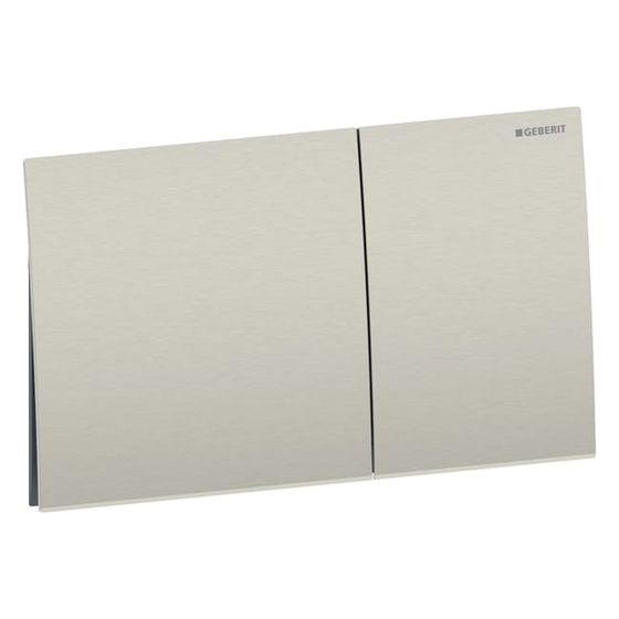 Geberit Sigma70 Betätigungsplatte, eckig, 2-Mengen-Spülung Taste Nickel gebürstet, Breite 25cm, Easy to Clean-beschichtet