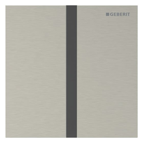 Geberit Abdeckplatte für Urinalsteuerungen Typ 40, eckig, 12,5x12,5x0,2cm, PVD nickel gebürstet, 246121ID1