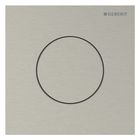 Geberit Typ 40 Betätigungsplatte für Urinalsteuerung, rund, pneumatisch, Nickel gebürstet, 12,5x12,5x0,2cm, 246118ID1