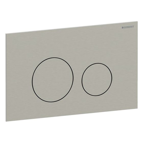Geberit Sigma40 Betätigungsplatte, rund, 2-Mengen-Spülung Platte, Taste Nickel gebürstet, Easy to Clean-beschichtet