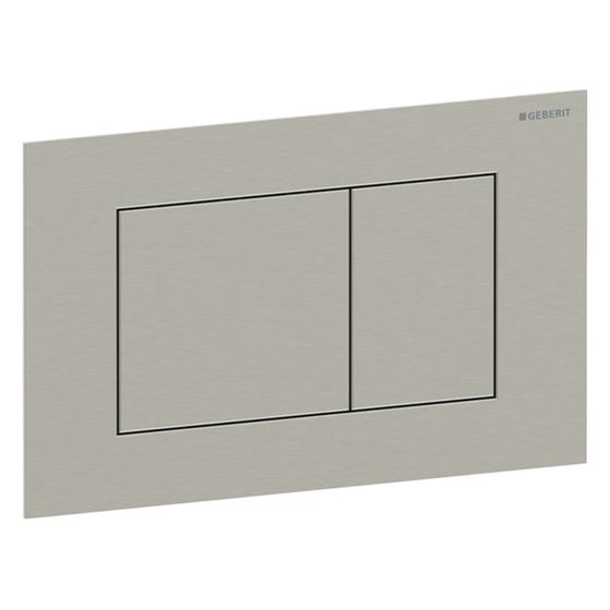 Geberit Sigma40 Betätigungsplatte, eckig, 2-Mengen-Spülung Platte, Taste Nickel gebürstet, Easy to Clean-beschichtet