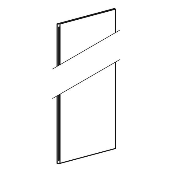 Geberit Tür für Hochschrank, Höhe 173cm, Breite 45cm, Schwarz