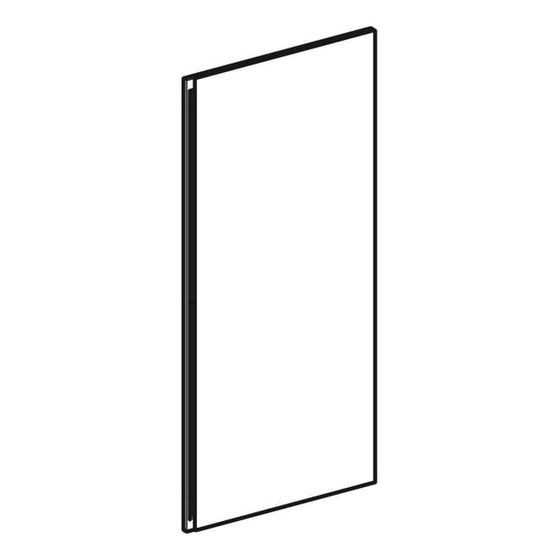 Geberit obere Tür für Hochschrank, Breite 38cm, Schwarz