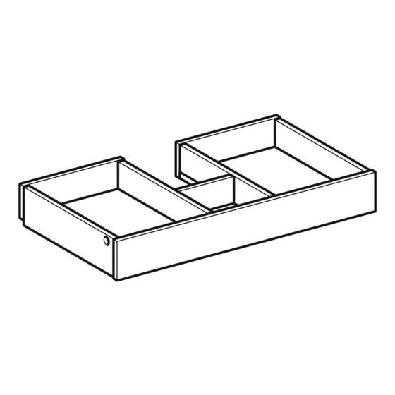 Geberit Innenschublade für Unterschrank für Doppelwaschtisch, Breite 120cm, Breite Waschtisch 120cm