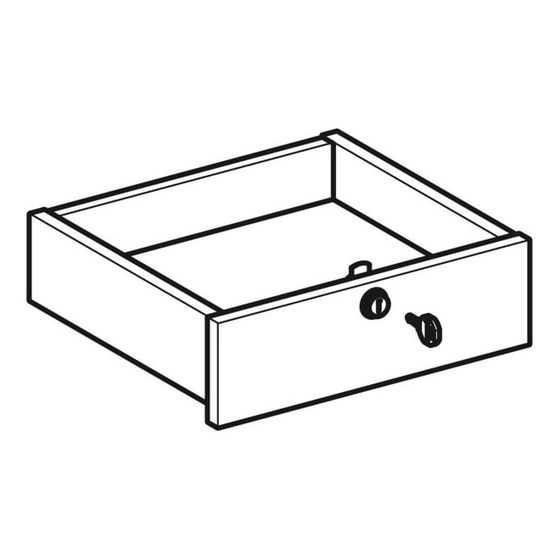Geberit Schublade für Hochschrank, abschließbar, Breite 38cm