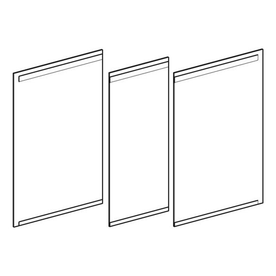 Geberit Set Türen für Option Spiegelschrank, Breite 120cm, Glas