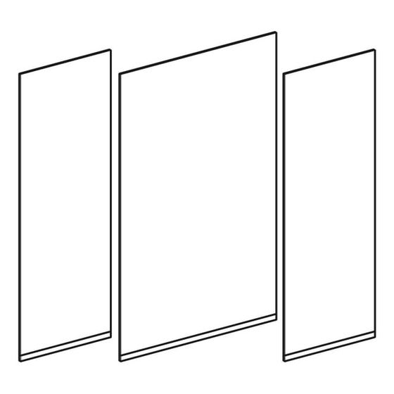 Geberit Set Türen für Option Plus Spiegelschrank, Breite 120cm, 3 Stück