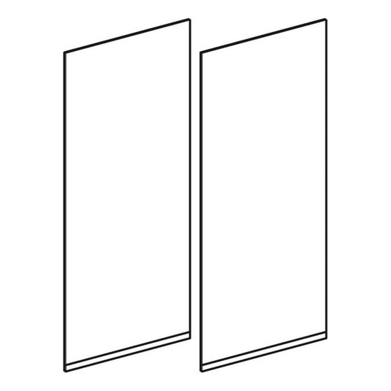 Geberit Set Türen für Spiegelschrank, Breite 75cm, Glas