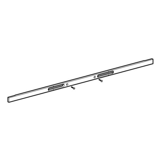 Geberit Abdeckprofil für Geberit Monolith Sanitärmodul für Waschtisch Aluminium gebürstet