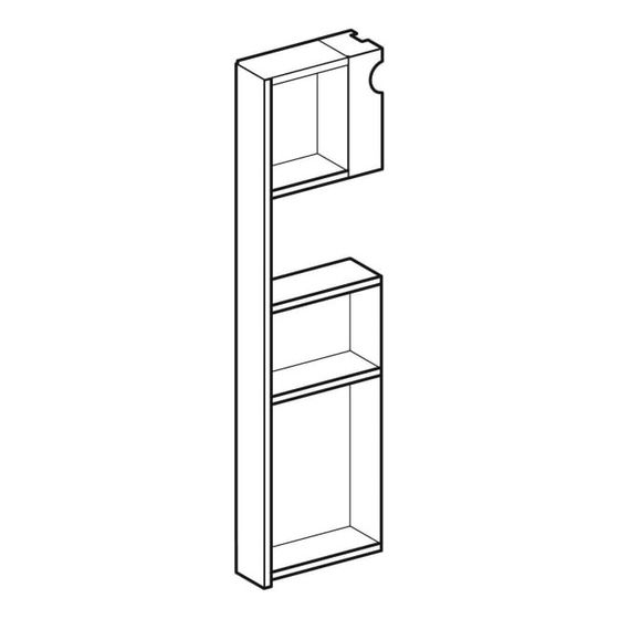 Geberit Auszug links, für Geberit Monolith Sanitärmodul für Waschtisch Aluminium gebürstet
