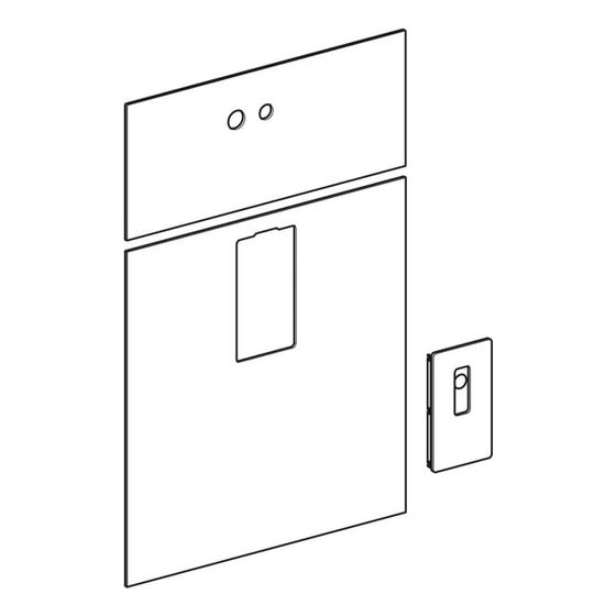 Geberit Frontverkleidung zu Monolith Sanitärmodul für Waschtisch, Breite 73cm, für Mischer links, Sand/Glas