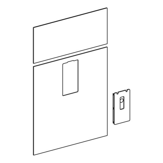 Geberit Frontverkleidung zu Monolith Sanitärmodul für Waschtisch, Breite 73cm, Sand/Glas
