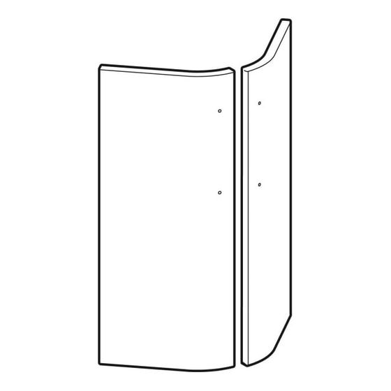 Geberit Set Türen für Unterschrank für Eckwaschtisch, Weiß, Breite Waschtisch 45cm