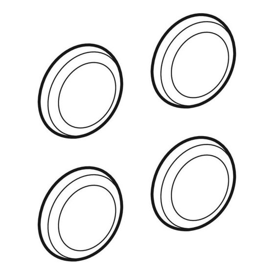 Geberit Set Deckkappen Grau, 4 Stück
