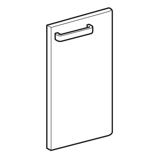 Geberit Tür für Unterschrank für Waschtisch, Breite Waschtisch 100cm, Weiß