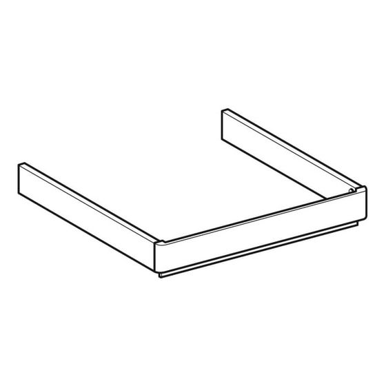 Geberit Designstreifen für Renova Comfort Unterschrank für Waschtisch graphit, Breite Waschtisch 60cm