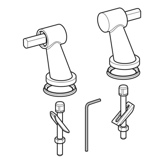 Geberit Set Scharniere für Citterio WC-Sitz Befestigung von oben