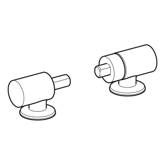 Geberit Renova Comfort Set Scharniere für WC-Sitz Befestigung von unten, Absenkautomatik, 2 Stück