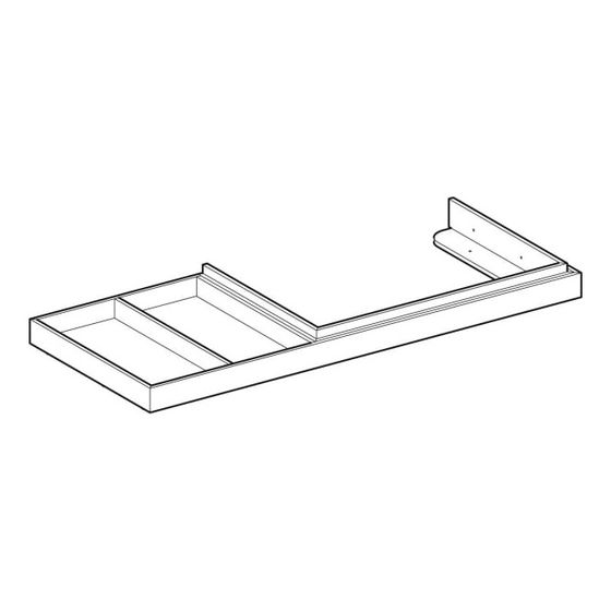 Geberit Citterio Waschtischrahmen mit Ablagefläche, Breite 133 cm, Eiche Graubraun