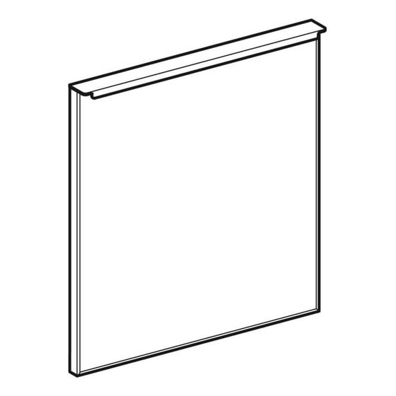 Geberit Tür für Unterschrank für Handwaschbecken Taupe, Breite Waschtisch 45cm