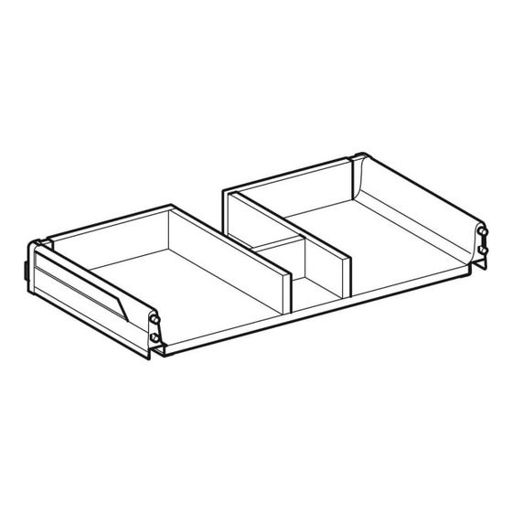 Geberit Schublade mit Ausschnitt, für Unterschrank für Waschtisch, Breite Waschtisch 60cm