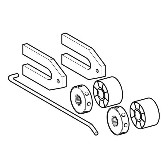 Geberit Befestigungsmaterial für Wand-WC, Befestigung von der Seite, Wandbidet,