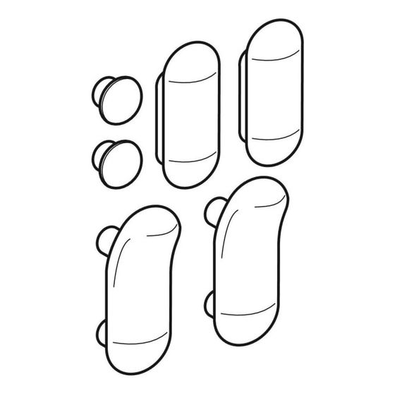 Geberit Set Puffer für WC-Deckel 1 Satz, 6 Stück